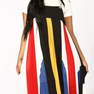 Colorfull Character Stripe Dress Fashion Nova
